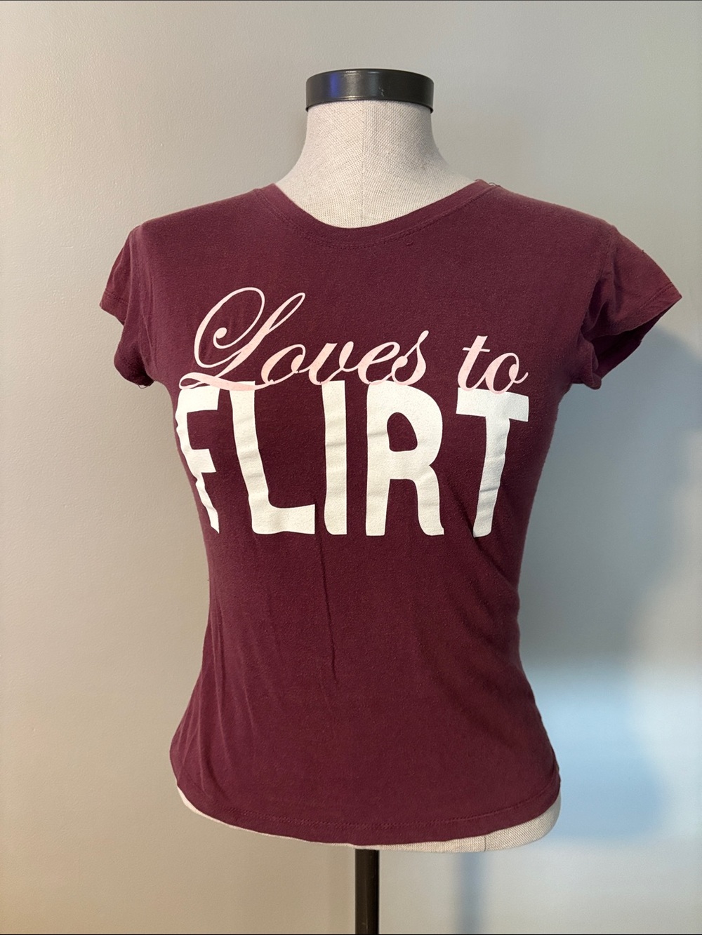 Rue21 Burgundy 'Loves to Flirt' Short Sleeve Tee